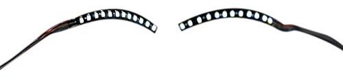 SUCHUANGUANG LED Light Up Waterproof False Eyelashes Halloween Party Eyelid Luminous Lashes False Eyelashes White Artificial Fiber