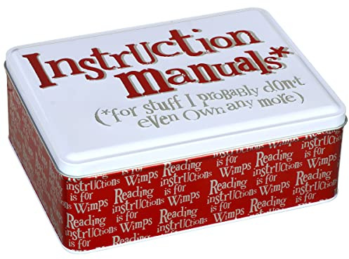 Widdop Bright Side Instruction Manual Novelty Storage Tin,Silver