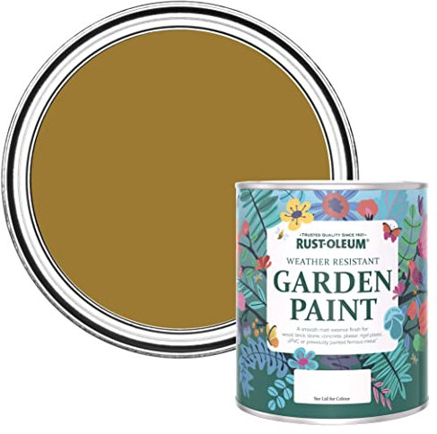 Rust-Oleum Yellow Mould Resistant Garden Paint in Matt Finish -Wet Harvest 750ML