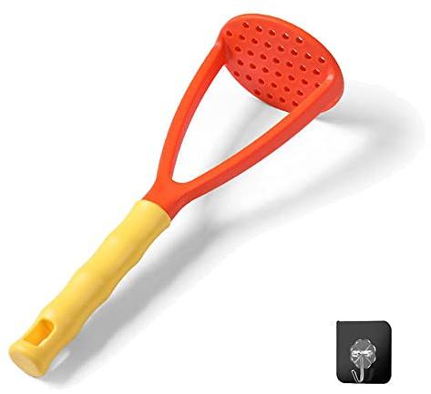 FUYTERY schiacciapatate in plastica manuale cibo verdura strumenti da cucina complementari (Arancia)
