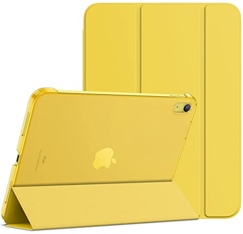 JETech Case for iPad (A16) 11th/10th Generation (2025/2022), Slim Stand Hard Back Shell Cover with Auto Wake/Sleep (Yellow)