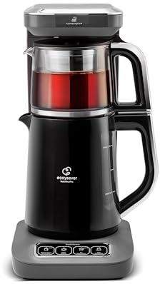 Karaca Caysever Robotea Pro 4 in 1 Talking Automatic Tea Maker, Kettle and Filter Coffee Maker, 2500W Multi-Functional Tea Machine Set, Turkish Electric Tea Maker, Space Grey