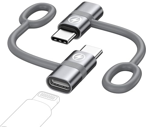 RAVIAD Adattatore Lightning USB C [2 pezzi], Adattatore da Lightning Femmina a USB C Maschio Supporta di Ricarica per iPhone 15 Pro Max, Samsung Galaxy, MacBook, Pad, Pixel, Non per Cuffie/Audio/OTG
