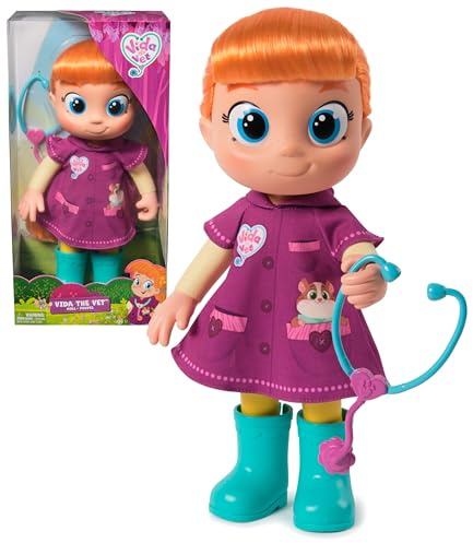 Vida The Vet - Muñeca Articulada de 33 cm + Accesorios - Vida la Veterinaria Juguetes - Juguetes niñas 3 años + - Regalo Niña 3 Años +