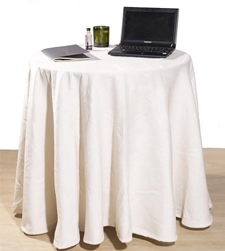 TE Texna Falda de Mesa Camilla de Chenilla enaguilla Otoño-Invierno-Primavera-Verano Calidad Mantiene el Calor fresquita en Verano 23% acrílico 37% algodón, 40% poliéster (Marfil, 90)