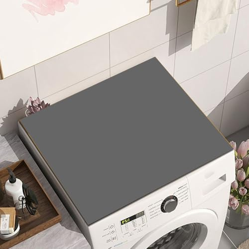 Odot Waschmaschinenauflage rutschfest, Waschmaschine Abdeckung Universal Saugfähig Schnelltrocknend Waschmaschinen Auflage Waschmaschinenabdeckung (50x60cm,grau)