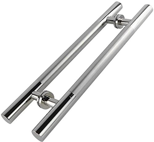 Push-Pull-Türgriff aus Edelstahl mit rundem Rohr/Glastürgriff/Holztürgriff/Scheunentor-Zuggriff, 6 Größen