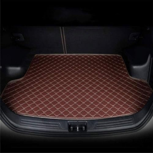JUNJIKAIDAN Auto Leder Kofferraummatten für BMW 3 Series 2007-2011 Sedan, Wasserdicht Kofferraum Cargo Schutzmatten Auto ZubehöR,D/Coffee