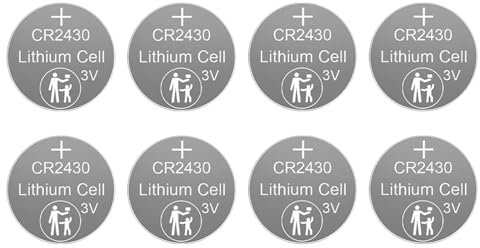 Pile bouton CR2430 3 V 285 mAh multifonction facile à remplacer pour montre, réveil, petits appareils électroniques