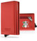 1ONESPO MAGNETIC Portafoglio uomo VERA PELLE - Porta Carte di Credito uomo con Portamonete e Contanti - Protezione RFID 8 tessere, SAFFIANO Rosso