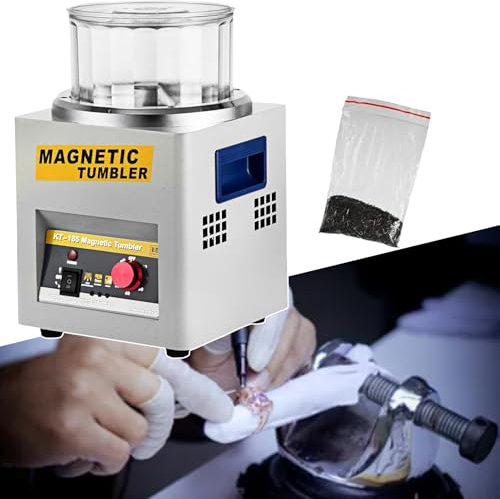 Buratto Magnetico Da 180 Mm, Buratto Lucidatrice Per Gioielli, Rifinitrice Per Lucidatura Di Gioielli Da 2000 Giri/Min, Con Direzione E Tempo Regolabili Tempo,220V