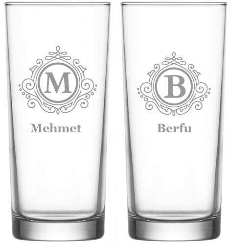 Raki Gläser mit Gravur Glas Raki Bardagi Bardak Rakigläser mit Name (Name Paar)