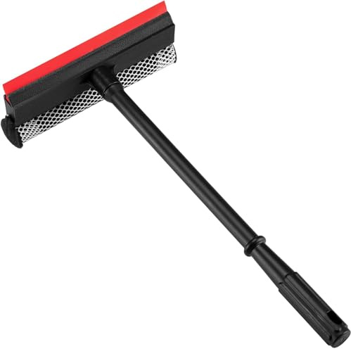 Professional 8.1 2 in 1 Window Squeegee with 16 Long Handle,Car Squeegee for Gas Station,Home,Car，Glass,Shower,Outdoor High Window Cleaning
