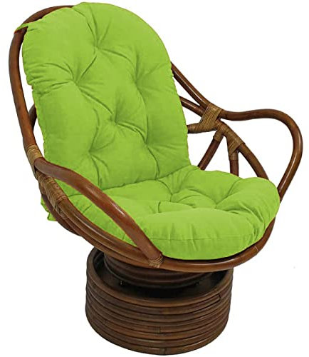 Schaukelstuhl, für drinnen und draußen, wasserdicht, UV-beständig, Rattan-Drehstuhl, Sitzkissen