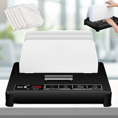 Thermobindegerät für 550 Blatt mit 50 Abdeckungen, Doppellüfterkühlung, digitalem Touchpanel, elektrischem Thermobinder für Dokument- und Rechnungsordner im Letter-Format, A4 und A5,4mm-Covers