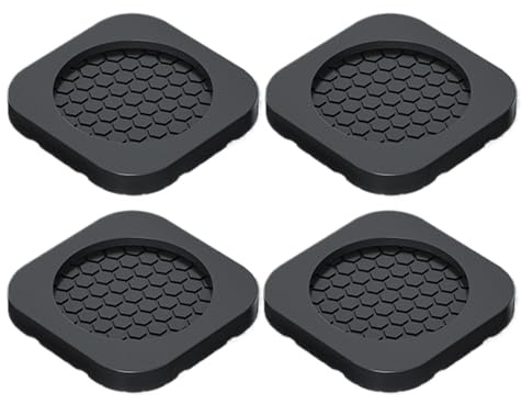 Washing Machine Vibration Pads, Laundry Washer Support Foot Mats, Anti Shaking Shock Absorber Set of 4, Stops Cleaning Device and Dryer from Moving or Walking, Home Wash Load Rooms