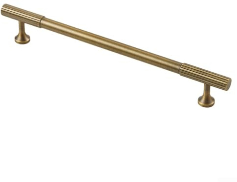 Sumsoctober Schrankgriffe aus antikem Messing, massive Schubladengriffe, Bronze, Küche, Schlafzimmer, Möbel, Upgrade, 50–224 mm Lochabstand, elegante Heimdekoration (224 mm)