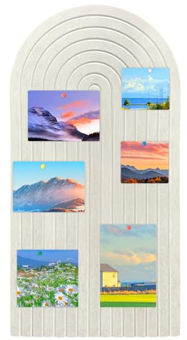 GAESHOW Tablón de anuncios de fieltro grande de 120 x 60 cm, bordes redondos, tablero de anuncios autoadhesivo de pared, pizarra de corcho con 35 chinchetas, panel de corcho para pared, paneles de