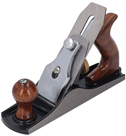 Bench Hand Plane Sharply Blade Smoothly Base Ergonomic Handle Small Handheld Planer Manual Planing Tool for Woodworking Craftsmen Mahogany High Carbon Steel Alloy Wooden Furniture
