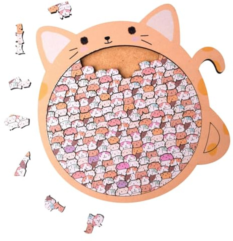 Aus Holz für Erwachsene, interaktive Lernspiele für Katze, Hund, unregelmäßiges Katzen- und Hundespiel für Partys, für Kinder, Erwachsene, Zuhause, Camping, Partys, Geschenke, Geburtstag, Weihnachten