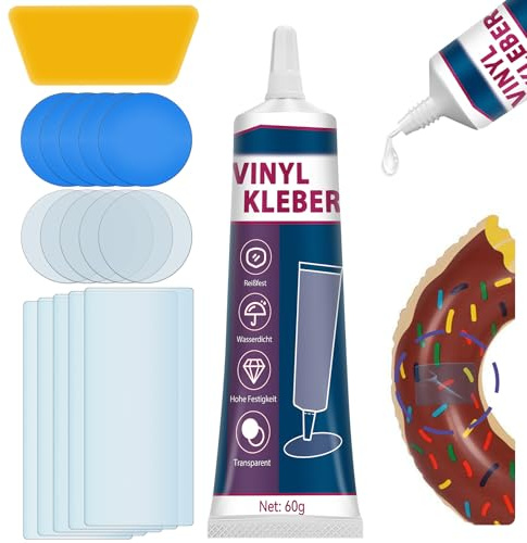 Pool Reparaturset, Pool Flicken, Transparent und Langlebig Flickzeug Luftmatratze, Wasserdicht und Hochfest Schlauchboot Reparaturset Kann Verschiedene Aufblasbare Gegenstände Repariere (60ml)