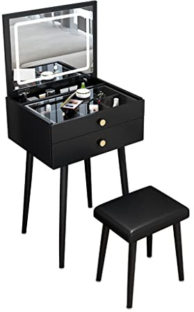 Scrivania da Toeletta Tavolo da vanità set da tavolo da capo ribaltatore moderno minimalista piccolo comò for camereggiatore for donne in camera da letto con cassetti Tavolo per Camera da Letto(L50cm)