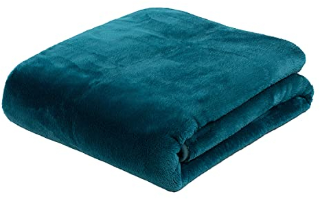 Gözze - Premium Cashmere-Feeling Wohn- und Kuscheldecke, 500 g/m², 180 x 220 cm - Petrol