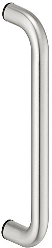 GedoTec Stoßgriff Haustür Türgriff Edelstahl Türbeschlag rund - BODO | Länge 319 mm | Haltegriff für Holz & Glastüren | Türstärke: 30 – 65 mm | 1 Stück - Design Stangengriff Schiebetür & Zimmertüren