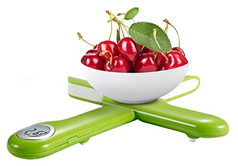 CAMRY Bilancia Digitale Pieghevole da Cucina, Bilancia Elettronica Multifunzionale Cucina, Mini, Bilancia pesare Il Cibo, LCD Peso Cucina, Fino a 5 kg di Peso, Auto-off e Tara(Verde)