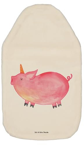 Mr. & Mrs. Panda Wärmflasche Einhorn Schwein - Geschenk, Wärmflaschenbezug, Einhorn Deko, Körnerkissen, Unicorn, Kleine Wärmflasche, Wärmekissen,