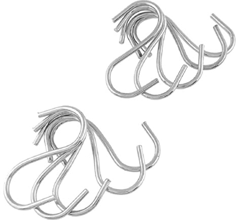 Hilai 10 stücke S Haken Hängende Haken Edelstahl Heavy Duty Kleiderbügel für Küche Badezimmer Schlafzimmer 5 cm S Haken