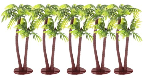 VICASKY 5stücke Kunststoffpalme Miniatur Für Bastelarbeiten Tropische Palme Modell Feengartenpalme Aus Plastik Palmenmodelle Für Dioramen Minipalme Für Landschaftsgestaltung
