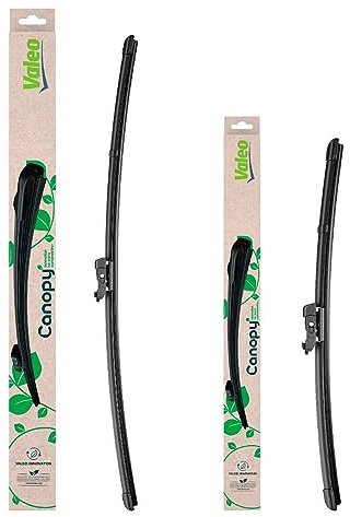 VALEO Canopy - Ein Wischerblatt Set hergestellt aus natürlichen und recycelten Materialien - CAN86+CAN26 - Vorne - Längen: 650mm+400mm - (2erPack)