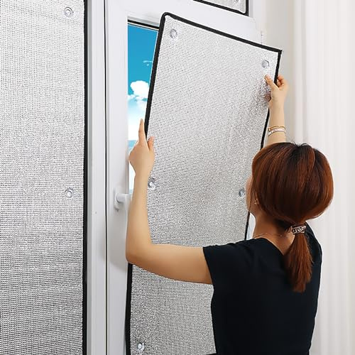 Pellicola per Vetri Finestre Privacy,Protezione dal Freddo Porte E Finestre Tenda Calda Domestica oscurante Freddo protezione dal freddo Essenziali per L'inverno (45x120cm/18x47in)