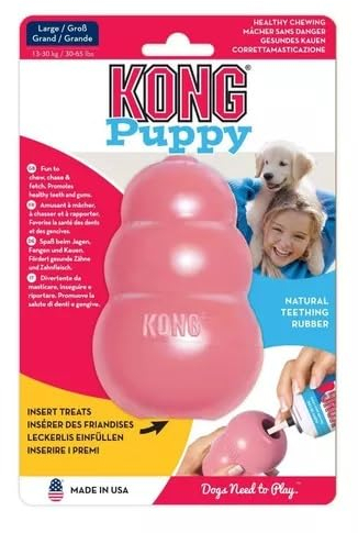 Kong Puppy Hundespielzeug für Welpen, verschiedene Größen, zufällige Farbe, 2 Stück, (L)