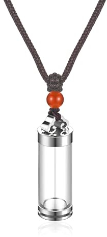 JSDDE Urne Kette für Asche Anhänger zum befüllen Memorial Schmuck | Urne Halskette Urnenketten für asche Kettenanhänger zum befüllen Asche anhänger Urne für Hunde/Katze Gedank Schmuck
