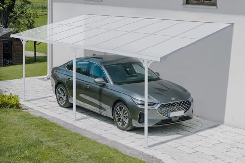 Cazeboo Carport/Pérgola Adosada 15m² KLEO 5x3m Aluminio Blanco