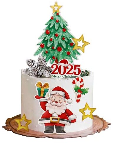 Blumomon 3 Sets Santa Claus Cupcake Toppers Merry Christmas Cupcake Decorations Picks Winter Merry Christmas Theme Baby Shower Birthday Party Cake Decorations Supplies
