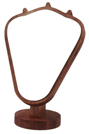 Harilla Halskettenständer, Halsketten-Ketten-Schmuckbüste, Schmuckständer, Halsketten-Mannequin, Holzsockel, Schmuck-Organizer für die Kommode, Weiß