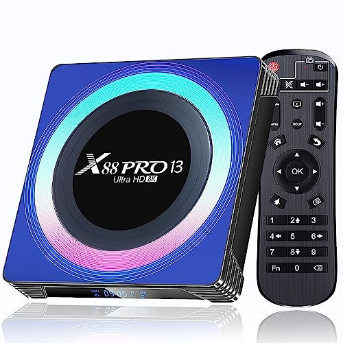 Android tv Box 13.0 2025, Android Box 4GB RAM 64GB ROM 4K 8K RK3528 Quad-Core TV Box Android Unterstützt WiFi6 100M Ethernet 2.4G/5GHz Dual-WiFi Bluetooth 5.0 HDR10+ H.265 3D Smart tv Box