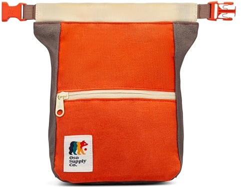 OSO Supply Co Kulshan Bouldereimer, große Kreide-Tasche zum Klettern, Kreidetopf mit magnetischem Roll-Down-Verschluss, Bürstenschlaufe, Reißverschlusstaschen für Kletterer