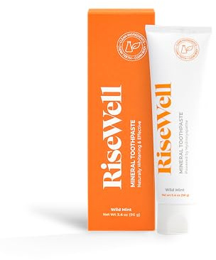 RiseWell Mineral Toothpaste - All Natural Toothpaste with Hydroxyapatite - Made in The USA, No Added Fluoride, Natural SLS-Free Toothpastes - for a Stronger and Healthier Teeth, Wild Mint, 3.4 Oz
