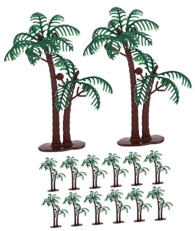 VALICLUD 15stücke Künstliche Kokospalmen Modellbäume Für Indoor Und Outdoor Dekoration Miniatur Landschaften Und Tortenaufsätze Und