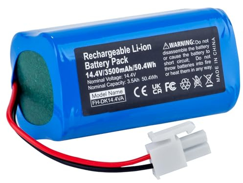 Batteria di ricambio 14,4 V 3500 mAh per iLife A4, A4s, A6, V7, V7s Plus, V7s Pro, X620, Y8H4 per robot aspirapolvere Ecovacs CEN550/553/556/558