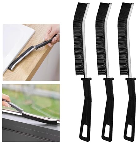 3 Piezas Cepillo de Limpieza de Grietas Cerdas Duras, Cepillo para Limpiar Juntas, Cepillo Iimpieza Hogar, Cepillo Limpieza Baño Esquinas, para Inodoro, Ranura de Puerta de Ventana, Hogar y Cocina