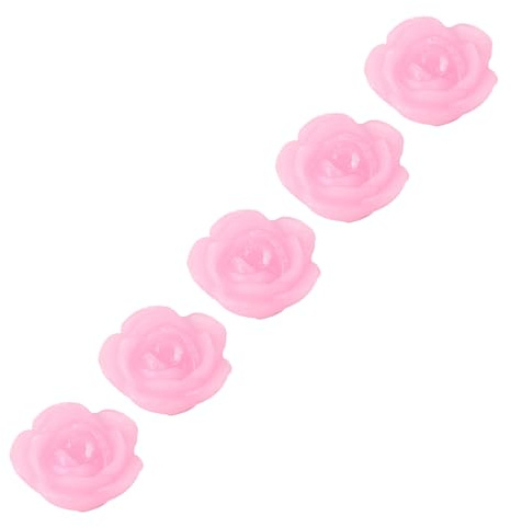 Cabilock 5stücke Rosen-schwimmkerzen Aus Paraffin Wasserfeste Blumenkerzen in Rosenform Schwimmende Deko-kerzen Für Teiche Badewannen Und Feste
