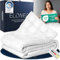 ELONEO Manta con Peso 135x200 cm con 11 kg, certificada por TÜV y Oeko-Tex, Manta Pesada para Dormir de 100% algodón