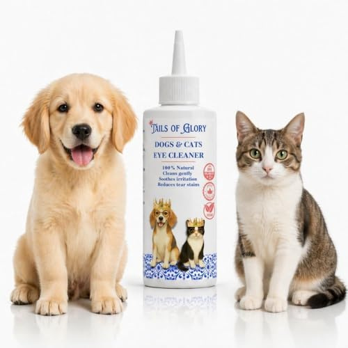 Nettoyant yeux chien naturel, contour des yeux et traces de larmes