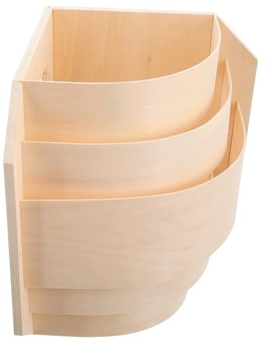 SUPVOX Holz Lampenschirm für Sauna Ecke Dünn und Lichtdurchlässig Rechtwinklige Saunalichtabdeckung Platzsparend Hitzebeständig für Heimsauna und Hotel