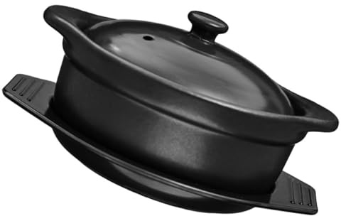 TIKODIDA Ceramic Stew Pot Kitchen Casserole Pot with Lid Heat Resistant Cooking Pan for Home Cooking Soup Stewing and Braising in Kitchen